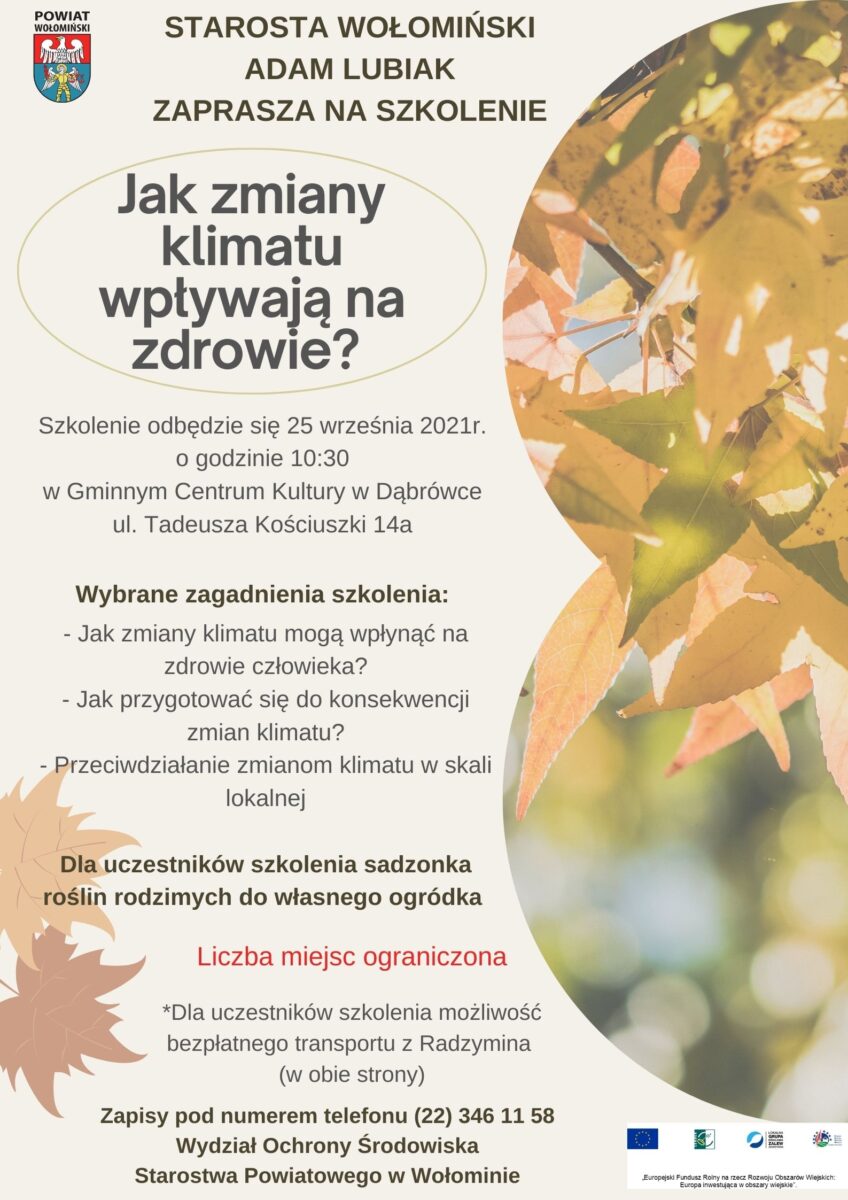 Plakat Jak zmiany klimatu wpływają na zdrowie